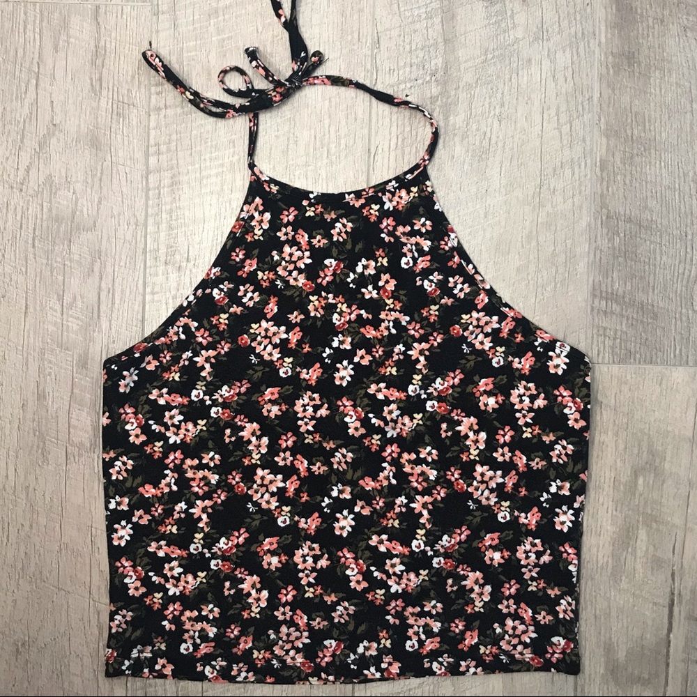 Cute Floral Halter Top
